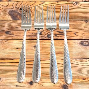 Towle Logan Hammer Stainless Steel Dinner Forks